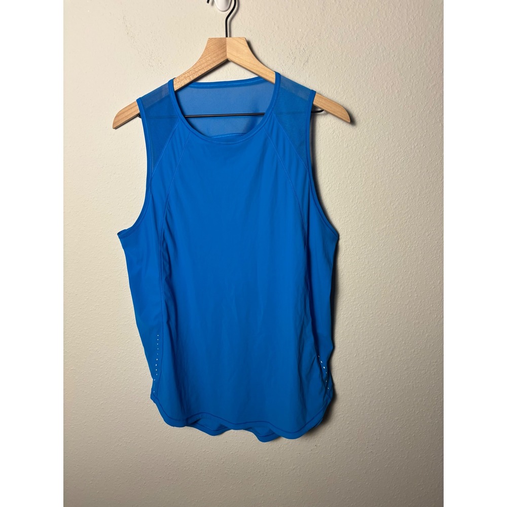 Lululemon Sculpt Tank Poolside Blue Size 14 Mesh Back Activewear Top